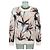 Alessandro Dell'Acqua Wollmischpullover mit Blumenprint Braun Pink Weiß Grau