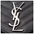Borsa a catena Saint Laurent Monogram Chevron Nera Nero - vista 12