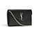 Borsa a catena Saint Laurent Monogram Chevron Nera Nero - vista 8