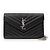 Borsa a catena Saint Laurent Monogram Chevron Nera Nero - vista 9