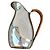 Autre Marque COHR Denmark Silver Pitcher with Wicker Handle Brown Silvery