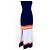 Loewe langes Strickkleid Marineblau Weiß Orange - Ansicht 12