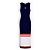 Loewe langes Strickkleid Marineblau Weiß Orange - Ansicht 14