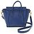 Céline Borsa Tote Blue Nano Luggage in pelle drummed e camoscio con tracolla - vista 3