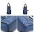 Céline Borsa Tote Blue Nano Luggage in pelle drummed e camoscio con tracolla - vista 4