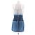 Alberta Ferretti Mini abito in denim bianco e blu - vista 2