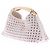 Autre Marque Borsa in pelle intrecciata bianca "Boomerang" Bianco - vista 2