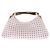 Autre Marque Borsa in pelle intrecciata bianca "Boomerang" Bianco - vista 3
