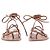 Autre Marque Sandali Bikini - Pelle Pul Naturale Marrone - vista 3