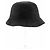 Autre Marque Cappello cloche in rafia e pelle nera Nero