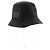 Autre Marque Cappello cloche in rafia e pelle nera Nero - vista 2