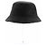 Autre Marque Cappello cloche in rafia e pelle nera Nero - vista 3