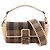 Fendi Borsa Baguette marrone in tela e rafia