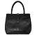 Chanel Schwarze Leder-Tote 1997 mit Twist-Lock-Verschluss