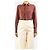 Saint Laurent Seidenbluse in Rostrot - size UK 8 Bordeaux - Ansicht 3