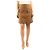 Céline Saia midi de algodão bege com botões frontais - size UK 10 Marrom