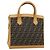 FENDI Zucca Canvas Hand Bag Black Brown