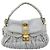 Miu Miu Matelasse Hand Bag Leather 2way Light Blue Gold - vista 2
