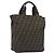 FENDI Zucca Canvas Hand Bag Brown