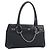 GUCCI Horsebit GG Canvas Hand Bag Black Silver 114913