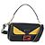 FENDI Bugs Monster Mamma Baguette Leather 2way Black 8BR600