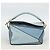 LOEWE Puzzle Small Hand Bag Leather 2way Light Blue Gold Tone - vista 12