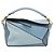 LOEWE Puzzle Small Hand Bag Leather 2way Light Blue Gold Tone - vista 13