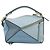 LOEWE Puzzle Small Hand Bag Leather 2way Light Blue Gold Tone - vista 2
