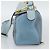 LOEWE Puzzle Small Hand Bag Leather 2way Light Blue Gold Tone - vista 4