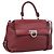 Salvatore Ferragamo Gancini Handtasche Leder 2way Rot Silber
