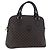 Céline CELINE Macadam Canvas Hand Bag PVC Leather Black Gold