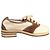 Autre Marque Scarpe Saddle Oxford anni 70 Marrone Crema