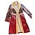 Cappotto lungo in pelle bicolore D&G Marrone Rosso