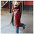 Cappotto lungo in pelle bicolore D&G Marrone Rosso - vista 4