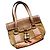 Borsa Yves Saint Laurent in pelle e camoscio marrone