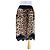 Falda de seda Dolce & Gabbana estampado de leopardo y ribete de encaje Negro