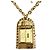 Cambon Chanel Gold Medaillon Anhänger Halskette Golden