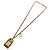 Cambon Chanel Gold Medaillon Anhänger Halskette Golden - Ansicht 5