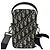Christian Dior Borsa a tracolla Dior Homme Canvas Leather Oblique Rider Micro Pouch Beige - vista 3