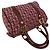 Borsa in tela e pelle Christian Dior Rosso Bordò - vista 4