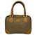 Borsa a mano in pelle GUCCI Old Gucci Micro GG Logo Pattern Marrone