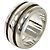 Tiffany & Co Anello Tiffany Vintage Grooved Double Line Band Ring Argento