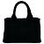 Borsa a tracolla 2 vie PRADA Canapa in tela con logo Triangle Nero - vista 3