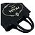 Borsa a tracolla 2 vie PRADA Canapa in tela con logo Triangle Nero - vista 4