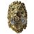 Gucci Lion Head Ring mit Kristallen Golden
