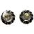 Chanel Coco Mark Lederketten-Ohrringe mit Strass Schwarz Golden - Ansicht 2