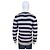 Autre Marque Fradi Gestreifter Rundhalspullover Beige Marineblau - Ansicht 4