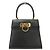 Borsa in pelle Gancini Salvatore Ferragamo Nero