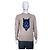 Autre Marque Aeronautica Militare Herren Wollpullover Beige Wolf-Print Blau