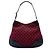 Borsa Hobo Gucci in canvas GG rosso Bordò
